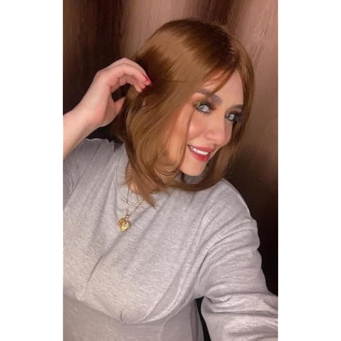 DILLARDS Premium Synthetic Brown Layered Wig, Medium Length, Natural Looking Texture, Heat Resistant Fiber, Daily Wear Style - Image 1